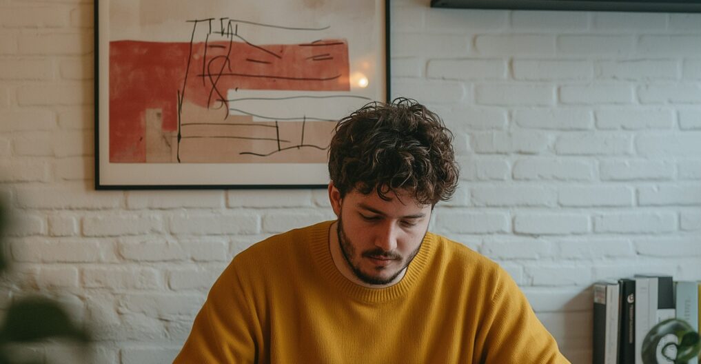 Man Working at Desk